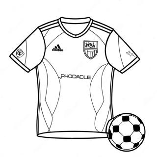 Colorful Soccer Jersey Design Coloring Page 67953-54607