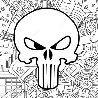 Punisher Logo Coloring Page 67962-54614