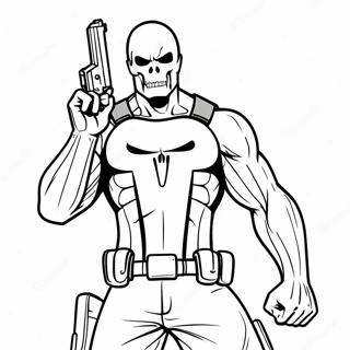 Punisher In Action Coloring Page 67963-54617