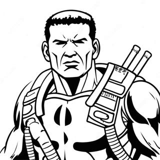 Punisher In Action Coloring Page 67963-54619