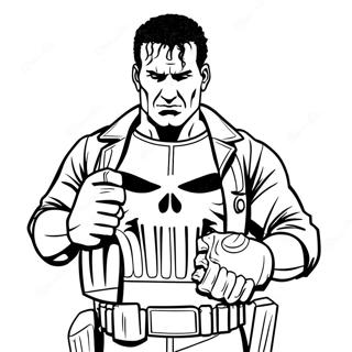 Punisher In Action Coloring Page 67963-54620