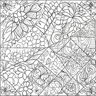 Colorful Quilt Patterns Coloring Page 67973-54625