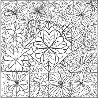 Colorful Quilt Patterns Coloring Page 67973-54627