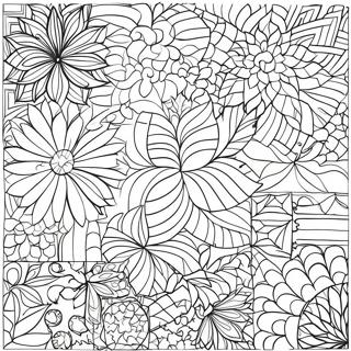 Colorful Quilt Patterns Coloring Page 67973-54628