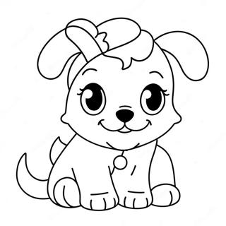 Cute Christmas Puppy Coloring Page 67982-54640