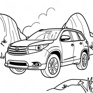 Toyota Highlander Coloring Page 68012-54650