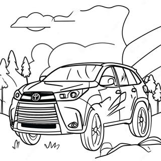 Toyota Highlander Coloring Page 68012-54652