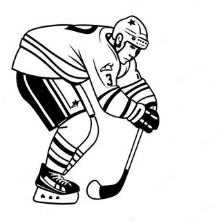 Dallas Stars Hockey Player In Action Coloring Page 68023-54666