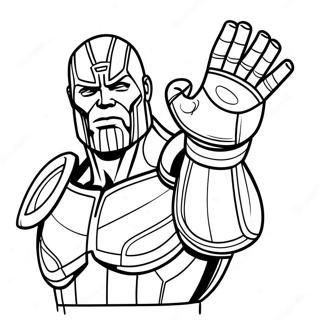 Thanos Holding Infinity Gauntlet Coloring Page 6802-5595