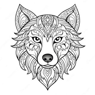 Wolf Head Coloring Page 68042-54674