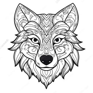 Wolf Head Coloring Page 68042-54675