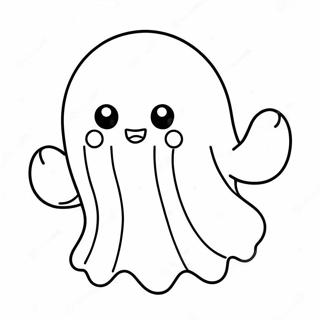 Kawaii Cute Ghost Coloring Page 68052-54687