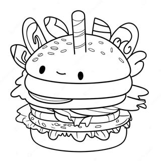 Cat Burger Coloring Page 68082-54706