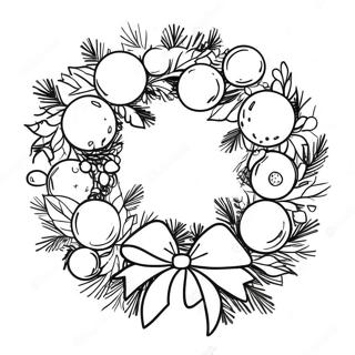 Christmas Wreath Coloring Pages