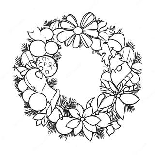 Christmas Wreath Coloring Page 6811-5598