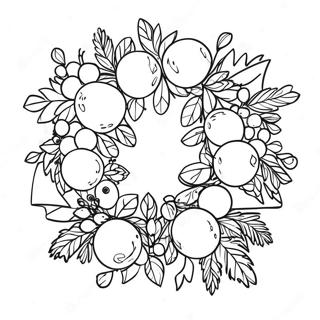 Christmas Wreath Coloring Page 6811-5599