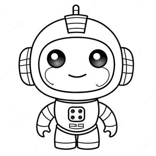 Cute Girl Robot Coloring Page 68142-54760