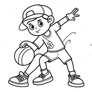 Tomboy Character Playing Sports Coloring Page 68152-54767