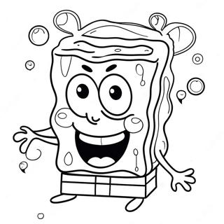 Happy Spongebob Face Coloring Page 68173-54782