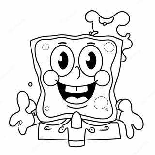 Happy Spongebob Face Coloring Page 68173-54783