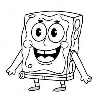 Happy Spongebob Face Coloring Page 68173-54784