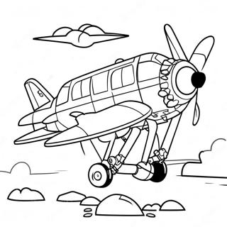 Lego Airplane Coloring Pages