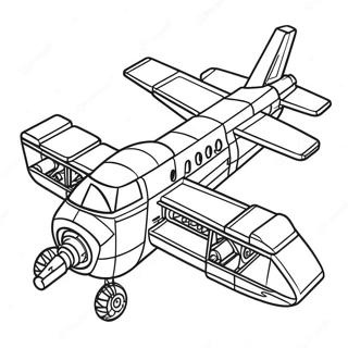 Lego Airplane Coloring Page 68182-54790