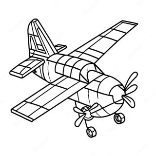 Colorful Lego Airplane In Flight Coloring Page 68183-54794