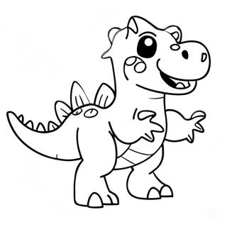 Dino Piggy Roblox Coloring Pages