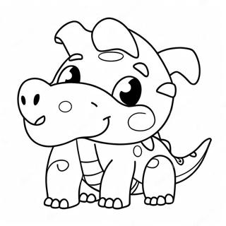 Dino Piggy Roblox Coloring Pages