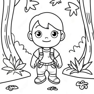 Adventurous Zoe Exploring The Jungle Coloring Page 68203-54809