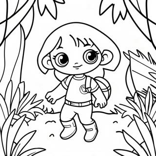 Adventurous Zoe Exploring The Jungle Coloring Page 68203-54810