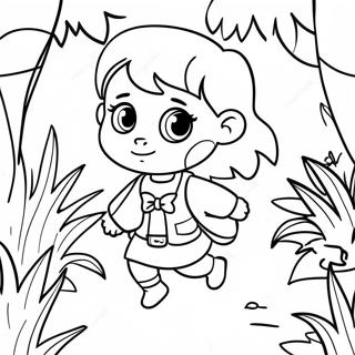 Adventurous Zoe Exploring The Jungle Coloring Page 68203-54811