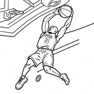 Basketball Player Dunking Coloring Page 6822-5605