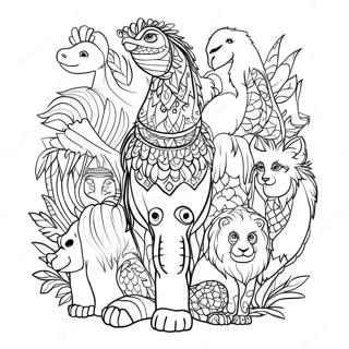 Detailed Animal Kingdom Coloring Page 68232-54835