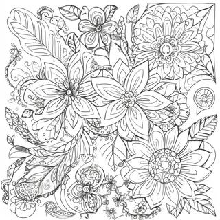 Intricate Floral Patterns Coloring Page 68233-54830