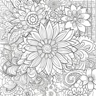 Intricate Floral Patterns Coloring Page 68233-54832