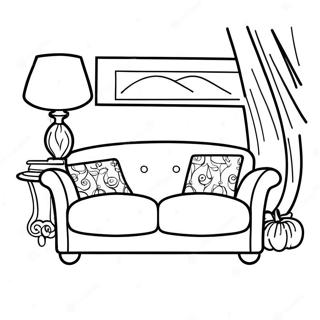 Couch Coloring Pages