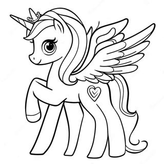 Beautiful Princess Cadance With Sparkling Wings Coloring Page 68273-54864