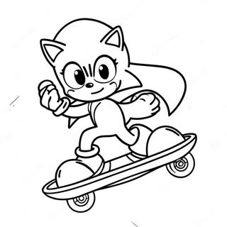 Sonic On Hoverboard Coloring Page 68283-54870