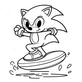 Sonic On Hoverboard Coloring Page 68283-54871