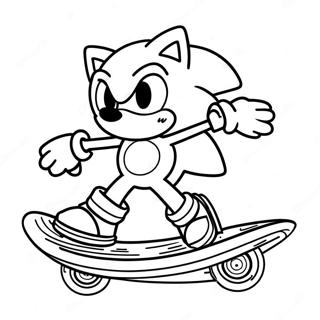 Sonic On Hoverboard Coloring Page 68283-54872