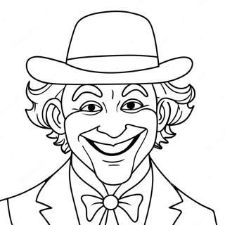 Funny Joker With A Big Smile Coloring Page 682-550