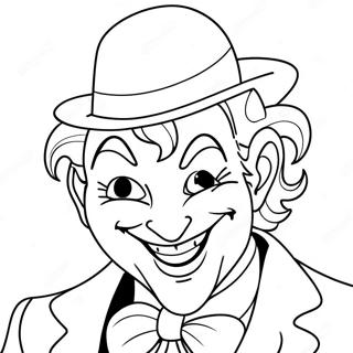 Funny Joker With A Big Smile Coloring Page 682-552