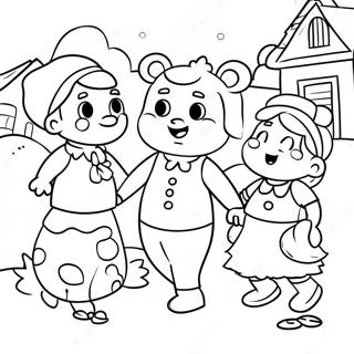 Cheerful Rhyme Time Town Characters Coloring Page 68303-54889