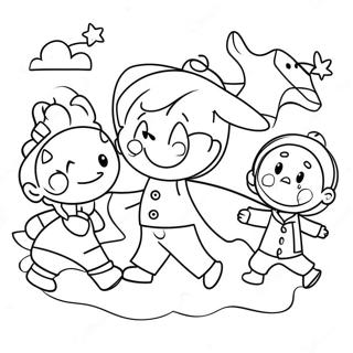 Cheerful Rhyme Time Town Characters Coloring Page 68303-54891