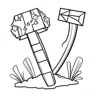 Minecraft Shovel Coloring Pages