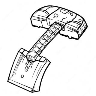 Minecraft Shovel Coloring Page 68312-54894