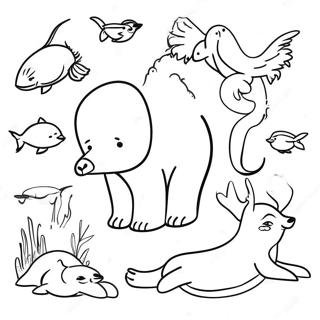 Arctic Animals Coloring Page 68322-54903