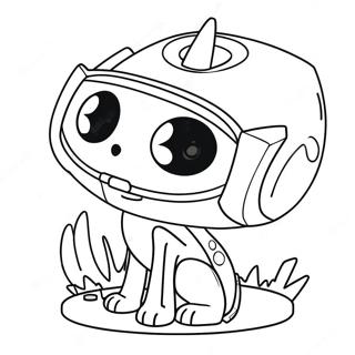 Gir The Dog Invader Zim Coloring Page 6832-5618